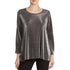 Nally & Millie Womens Metallic Scoop Neck Pullover Top